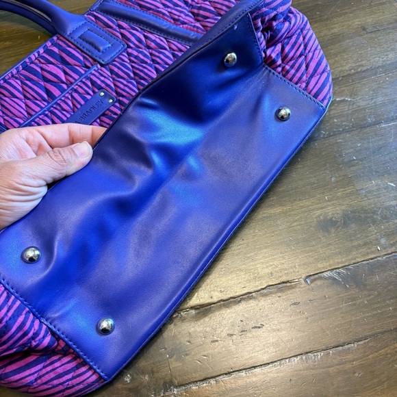 VERA BRADLEY Impressionista Stripe Trapeze
Satchel Pink & Purple Quilted Tote - Picture 2 of 8